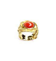 Anello Stocco Gioielli Donna in Oro giallo Corallo ANS 25 - ANS 25